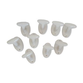 White porcelain hooks