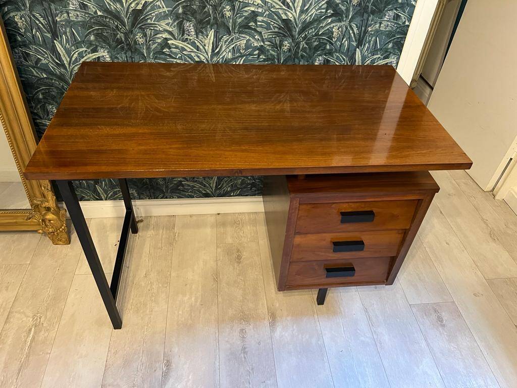 Pierre Paulin CM 172 desk in oak and metal from the 1950s