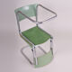 Pair of green Bauhaus chairs made in 1930s Czechia. Made by Robert Slezák