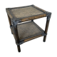 Bamboo Bedside Table + Caned Trays 1960 Vintage #D543