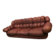 Large Chesterfield sofa in leather, Italy 1970s