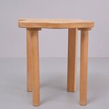 Solid Pine Stool by Era Herbstb 1980s Germany