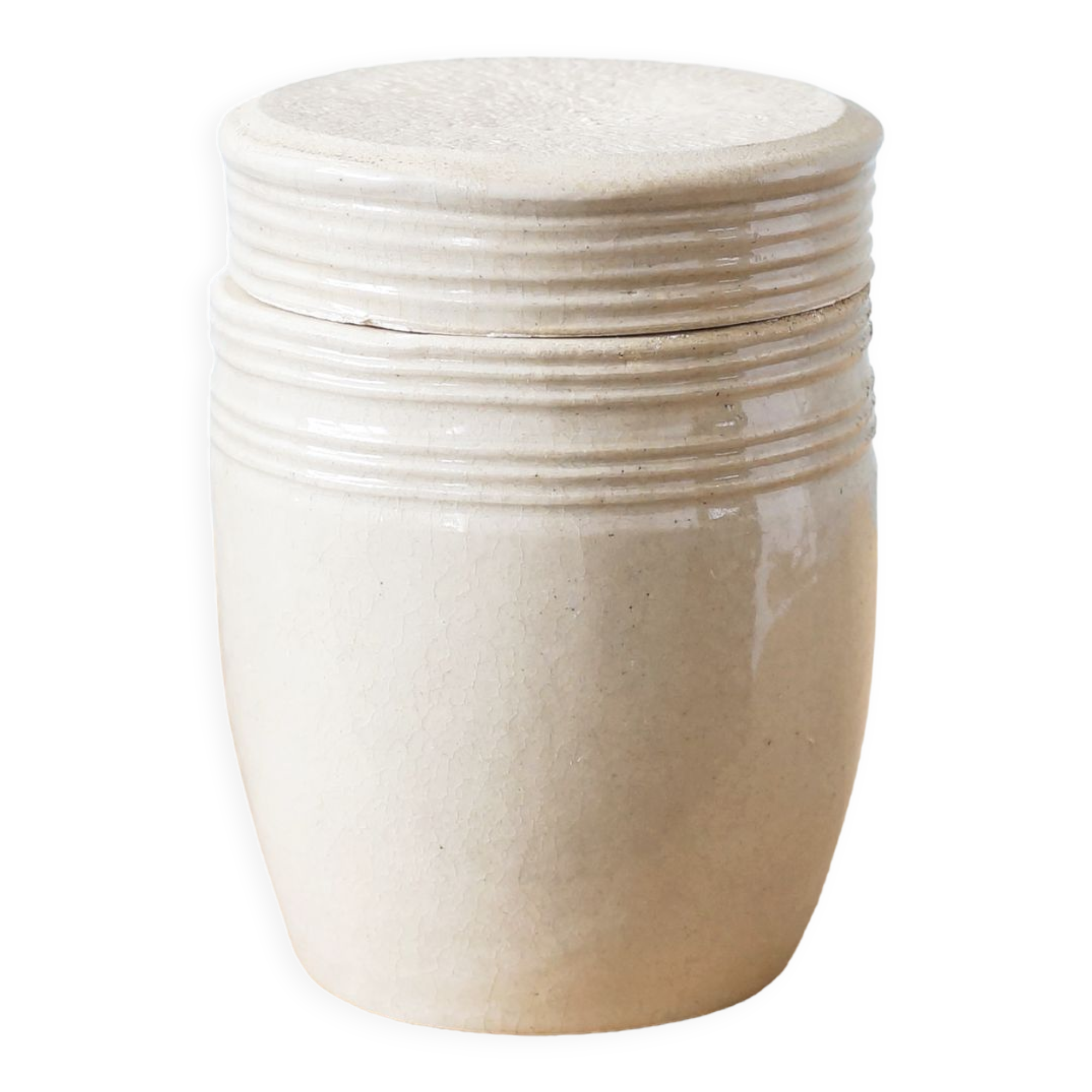 Creamy white stoneware box