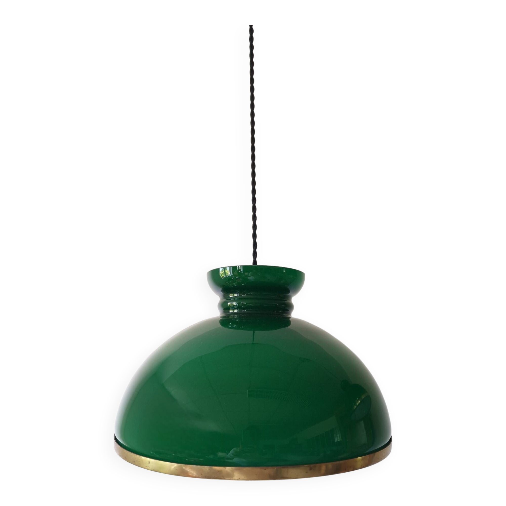 Green opaline pendant light