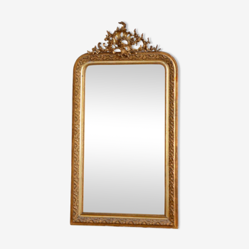 Miroir doré Louis Philippe XIXème siècle