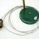 UFO desk lamp in green lacquered metal and brass