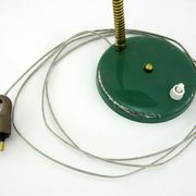 UFO desk lamp in green lacquered metal and brass
