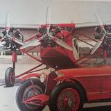 Lithographie voiture ancienne Alfa Romeo