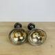 Pair of vintage silver-plated metal candlesticks