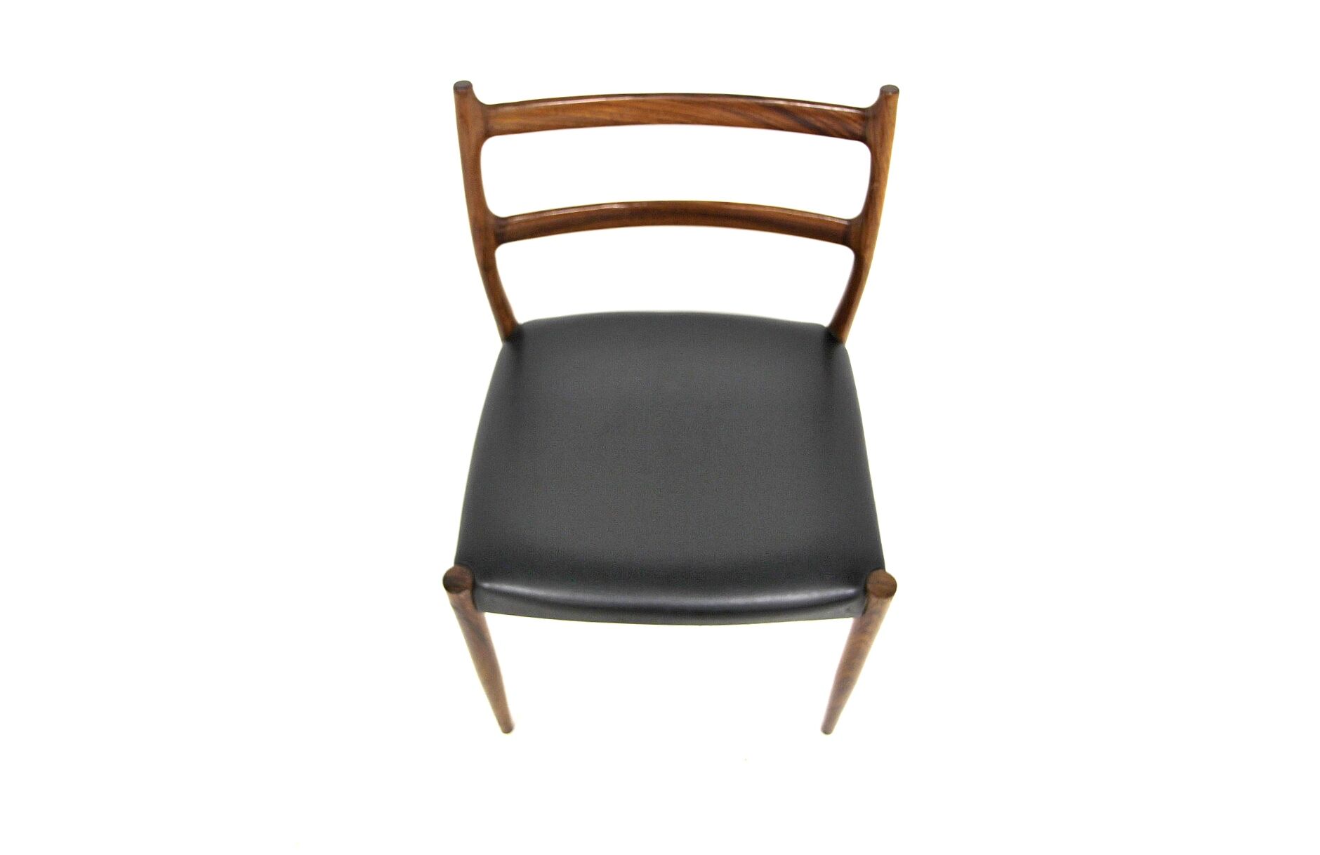 Leather and rosewood chair, Søren Ladefoged, SL Møbler, Denmark, 1960