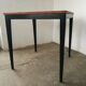 Scandinavian square table, spindle feet