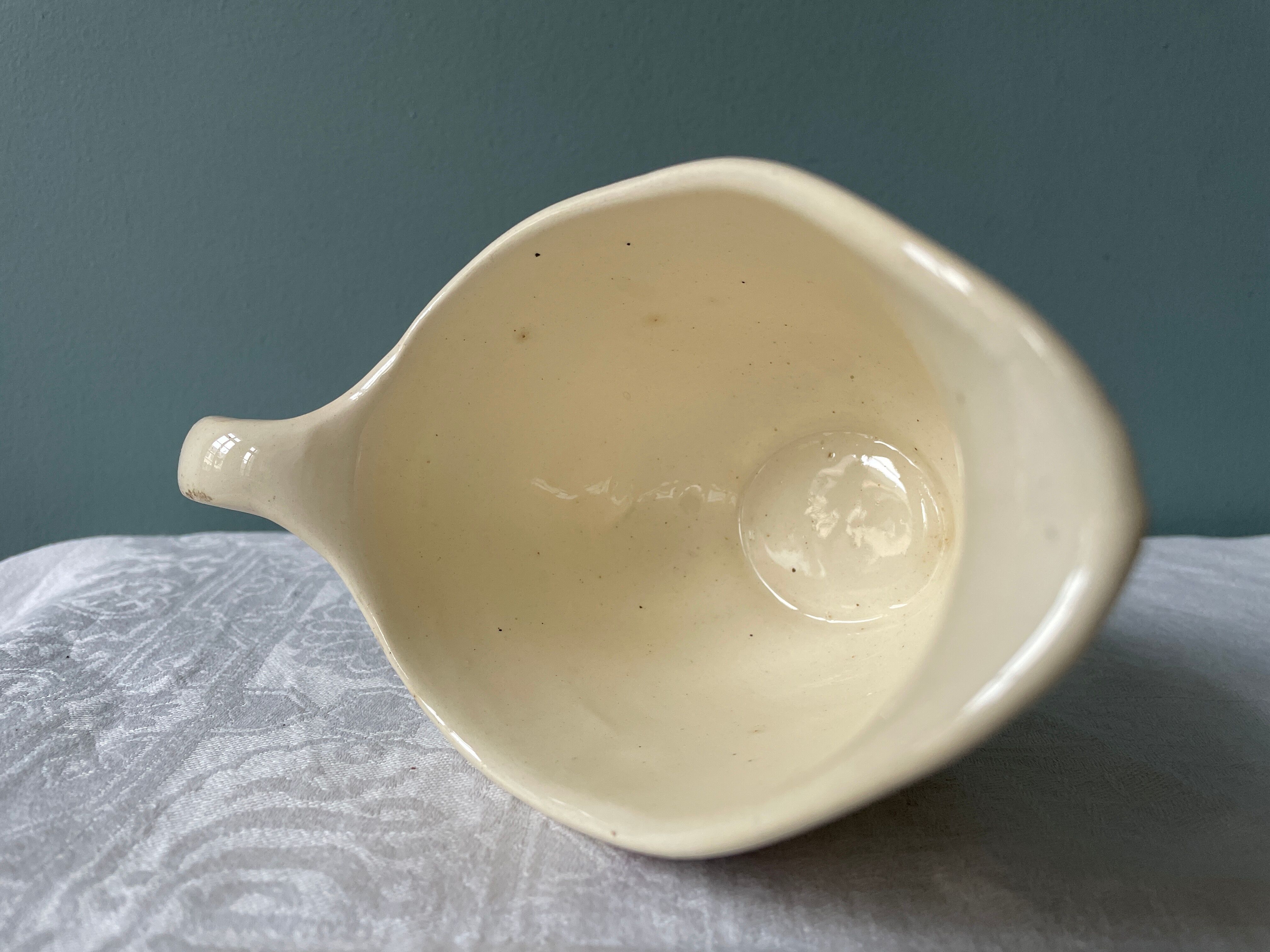 Vintage milk jug, model "Sylvain" earthenware of Lunéville