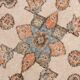 Tapis vintage orange et beige à médaillon central patiné, 157x299 Cm