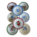 8 assiettes creuses anciennes dépareillées