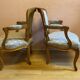 Paire de fauteuils de style Louis XV tissu moderne