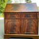English solid wood donkey back writing desk, 20th century