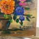 Oil on canvas still life "bouquet" Yves Gonec middle twentieth century