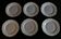 Series of six porcelain plates from Paris old Paris green décor XIXth