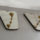 Pair of brass wall lights with mirrors, mid-20th century, Italy, 1960.