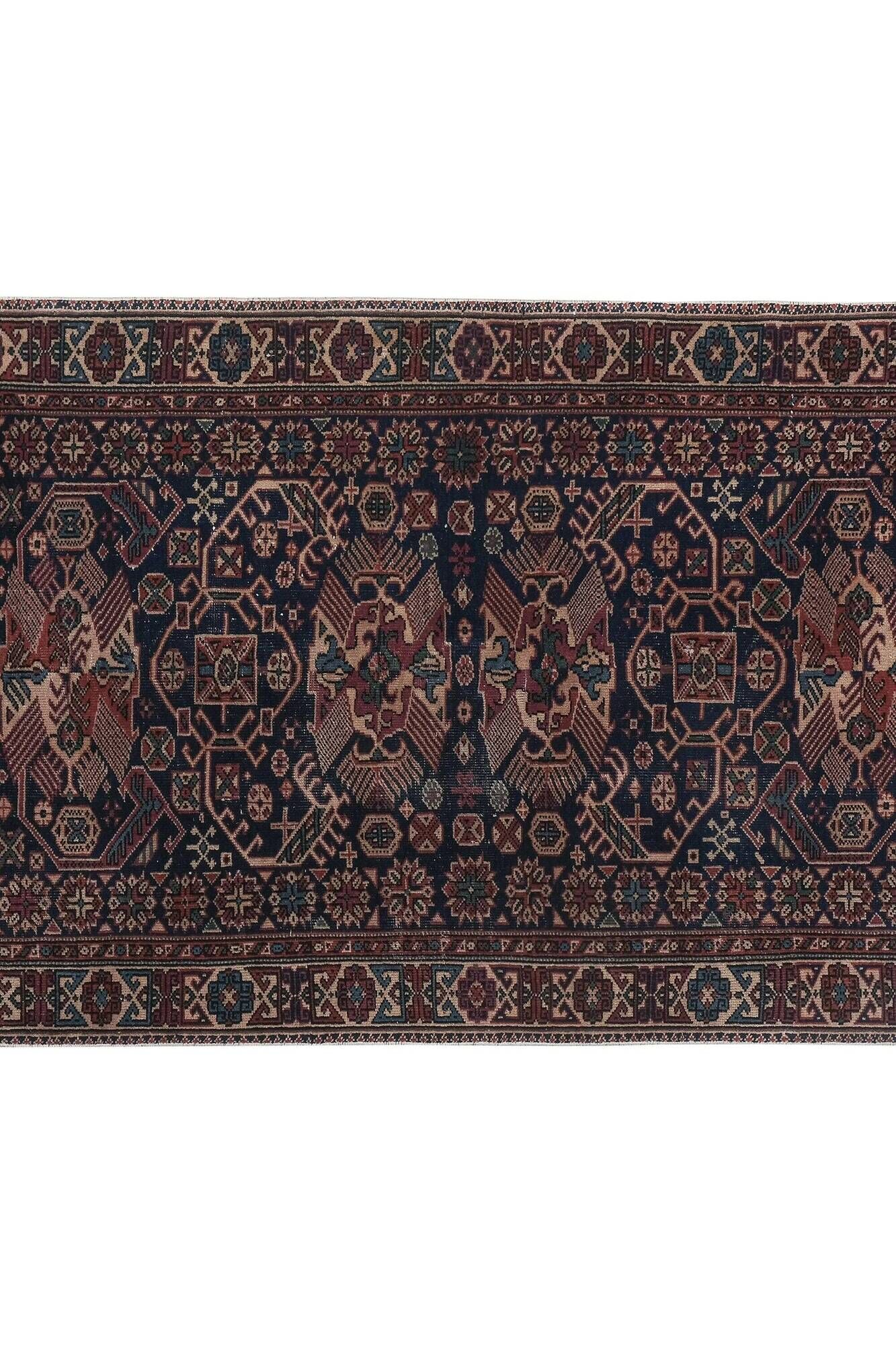 Vintage Turkish handmade rug 120x201 cm