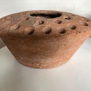 Terracotta farm vase pique flower XXL Folk Art 19th