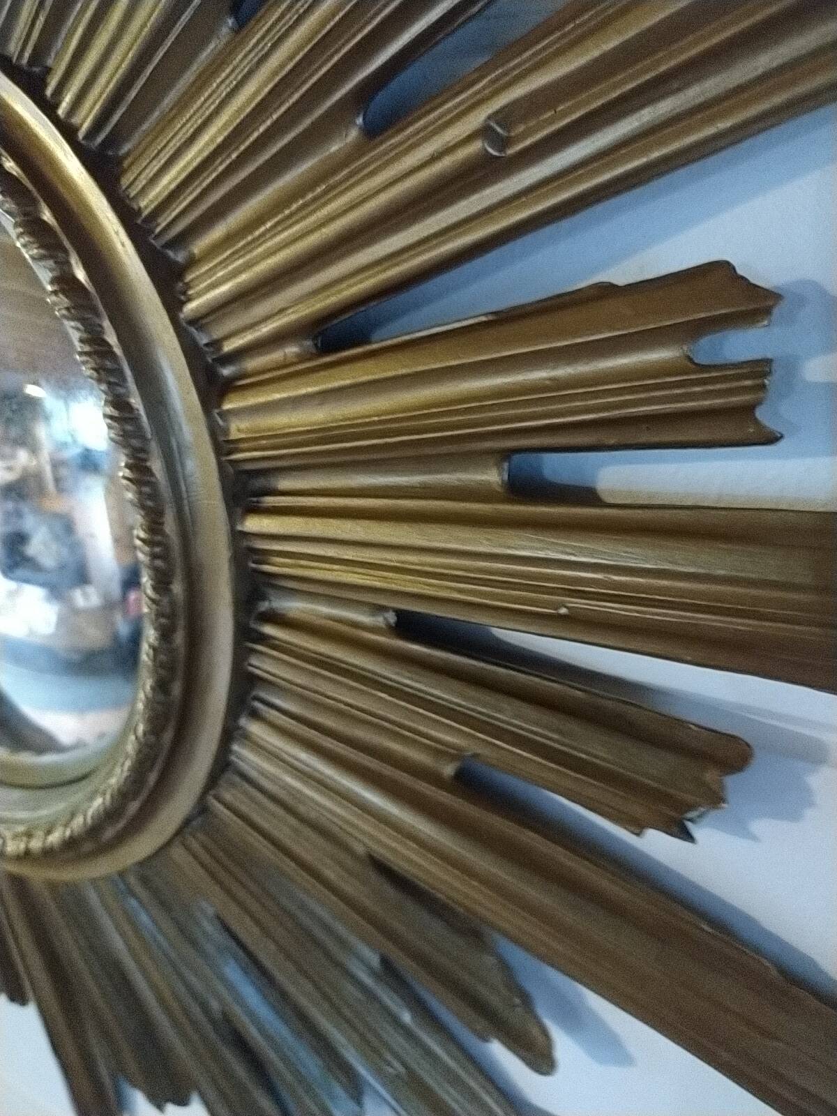 Sun mirror from the 50s/60s. Witch's Eye. 60 cm.