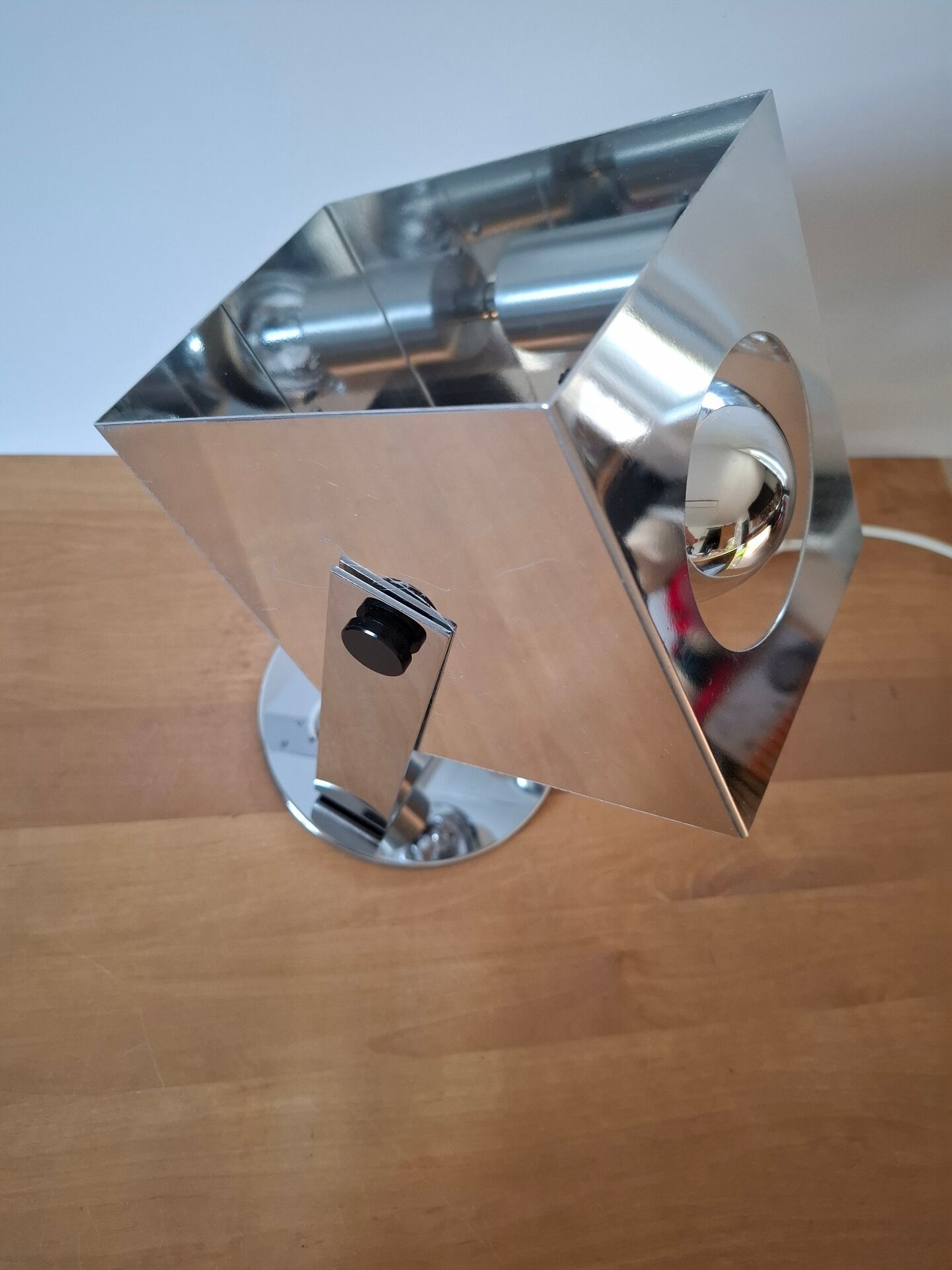 Lampe métal chromé 70's