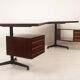 T96 Rosewood Boomerang Desk by Osvaldo Borsani for Tecno, First Edition, 1950