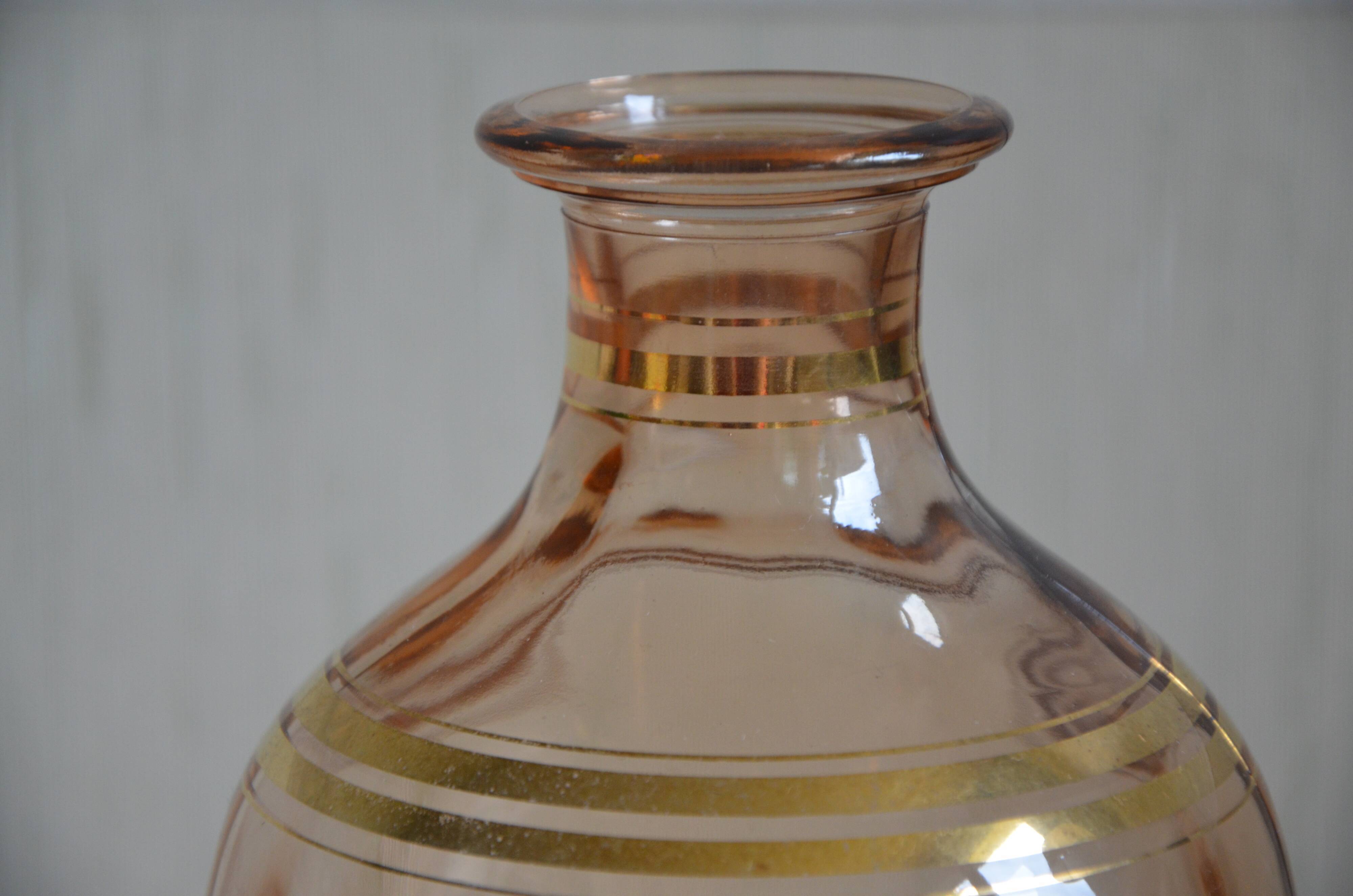 Art Deco pink carafe
