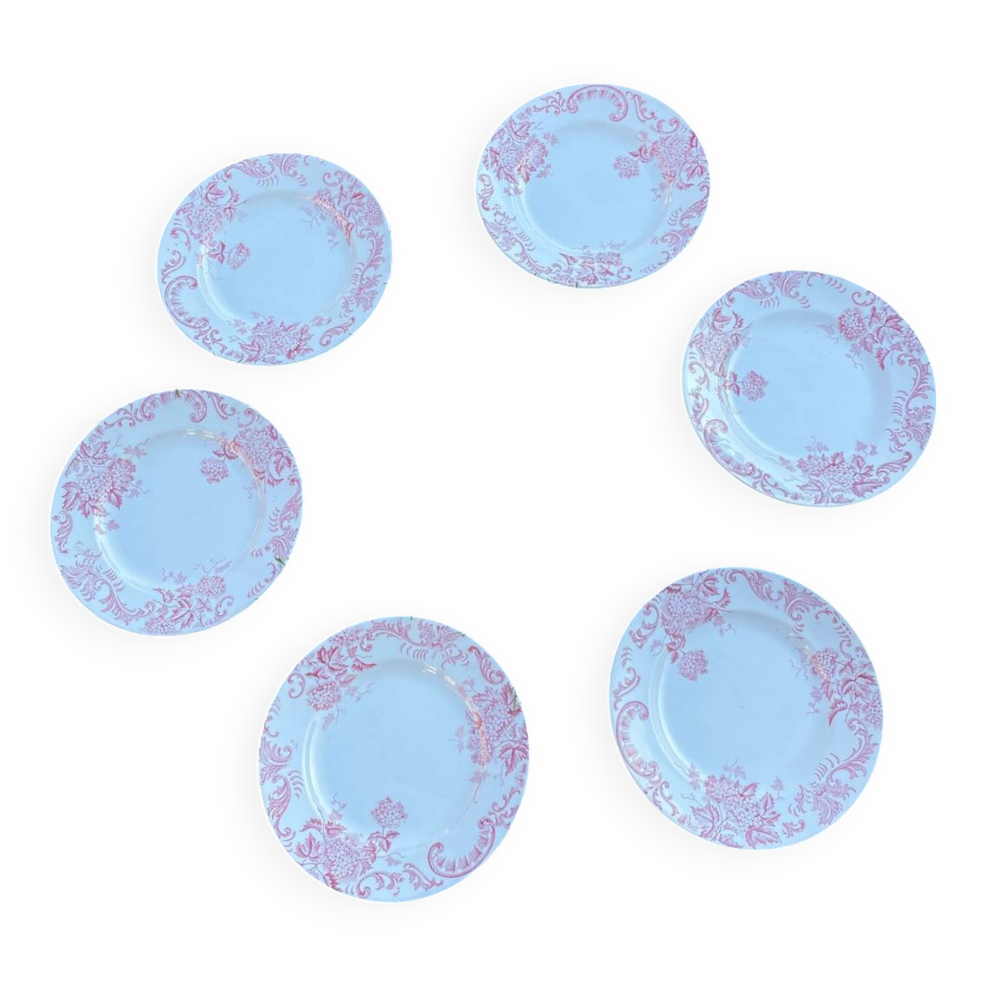 6 flat plates iron earth snowball St Amand