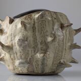 Large Organic Glazed Stoneware Chestnut Sculpture, 20th Century