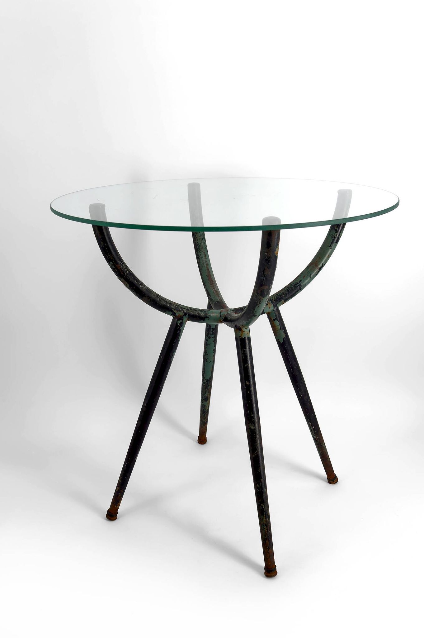 Patinated metal gueridon – Italy, 1960s