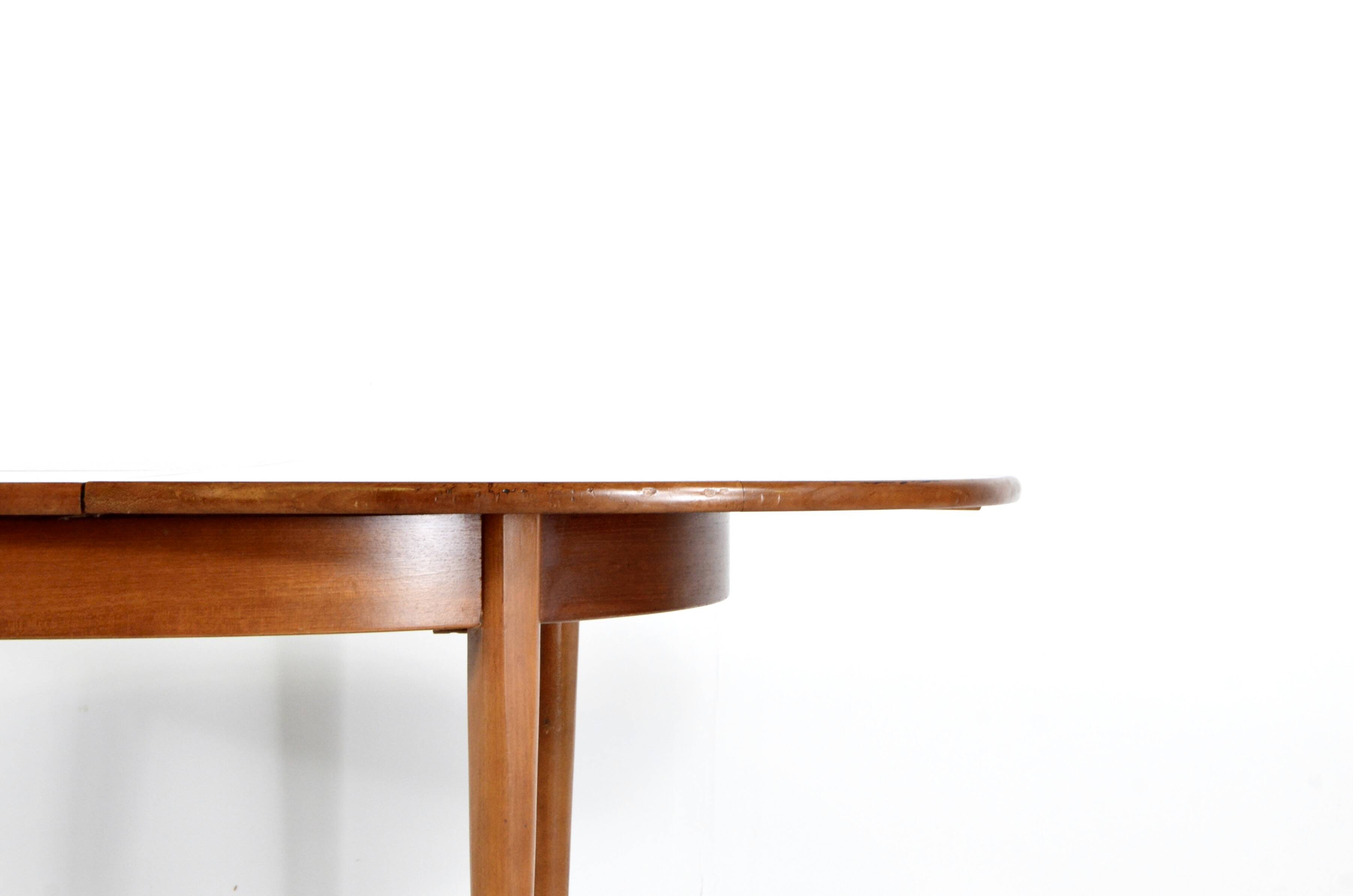 Table à manger extensible vintage en teck d'inspiration danoise