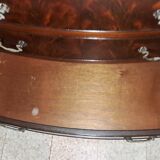 Varnished chest of drawers with rounded front with 4 drawers in classic baroque style 1880/1900