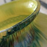 Vase en verre soufflé bicolore 70'