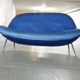 Sofa sofa egg biomorphic Fritz Neth to correcta years 1955