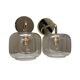 Pair of smoked glass wall lights