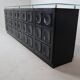 Black brutalist sideboard by Frans Defour, Belgium 1970's