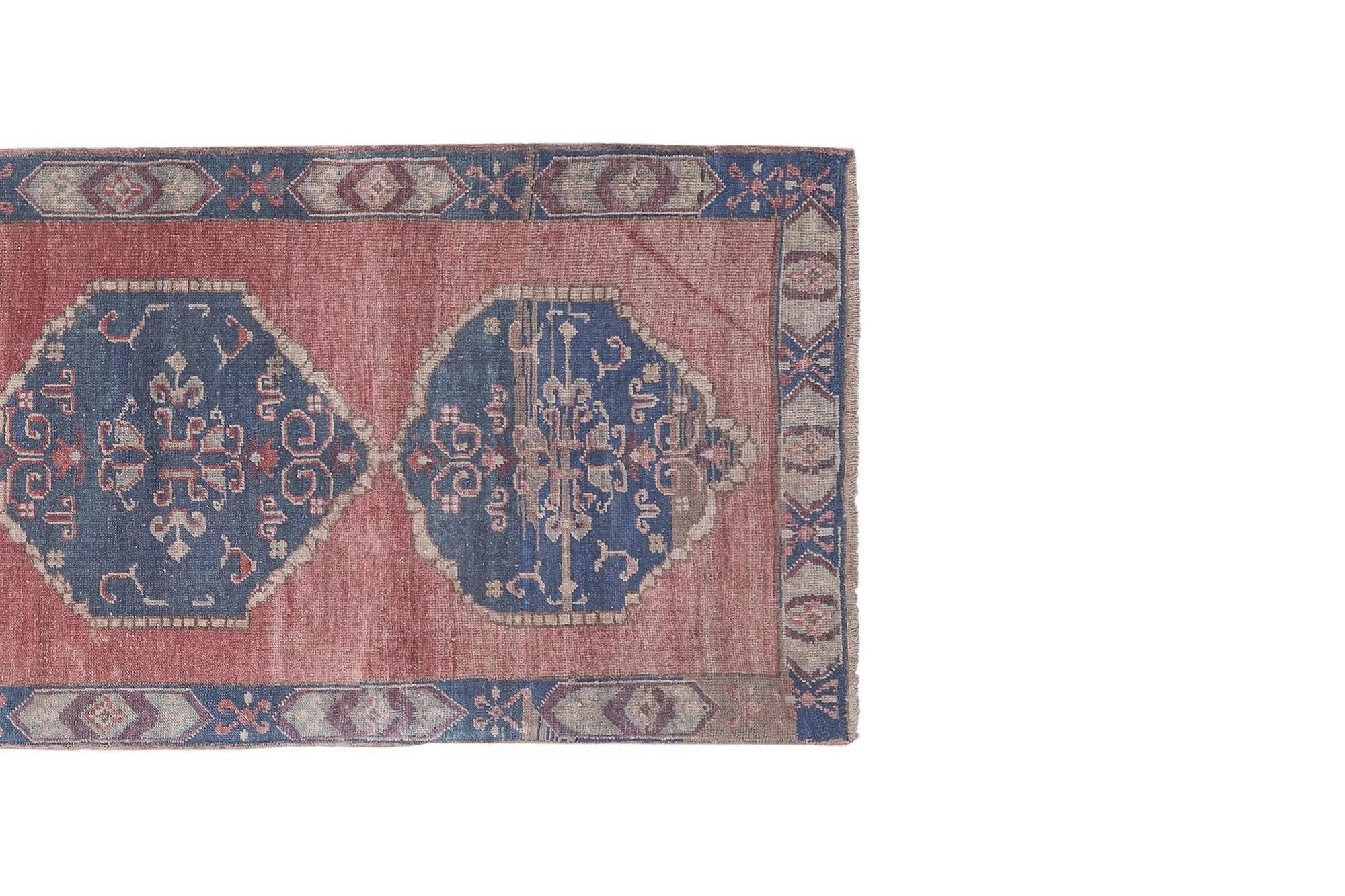 Vintage Turkish hallway rug 101x262 cm