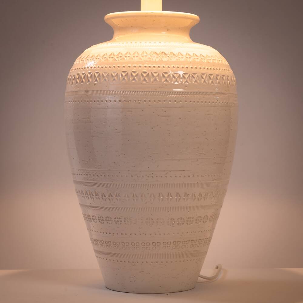 Bitossi table light white ceramic, 1970s