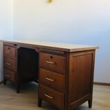 Administrative desk in oak and Formica 50