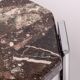 Table basse en marbre Breccia et chrome, France 1980