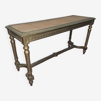 Old Louis XVI style gilded piano bench