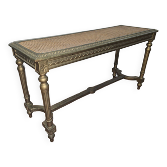 Old Louis XVI style gilded piano bench