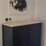 Parisian sideboard in black painted wood