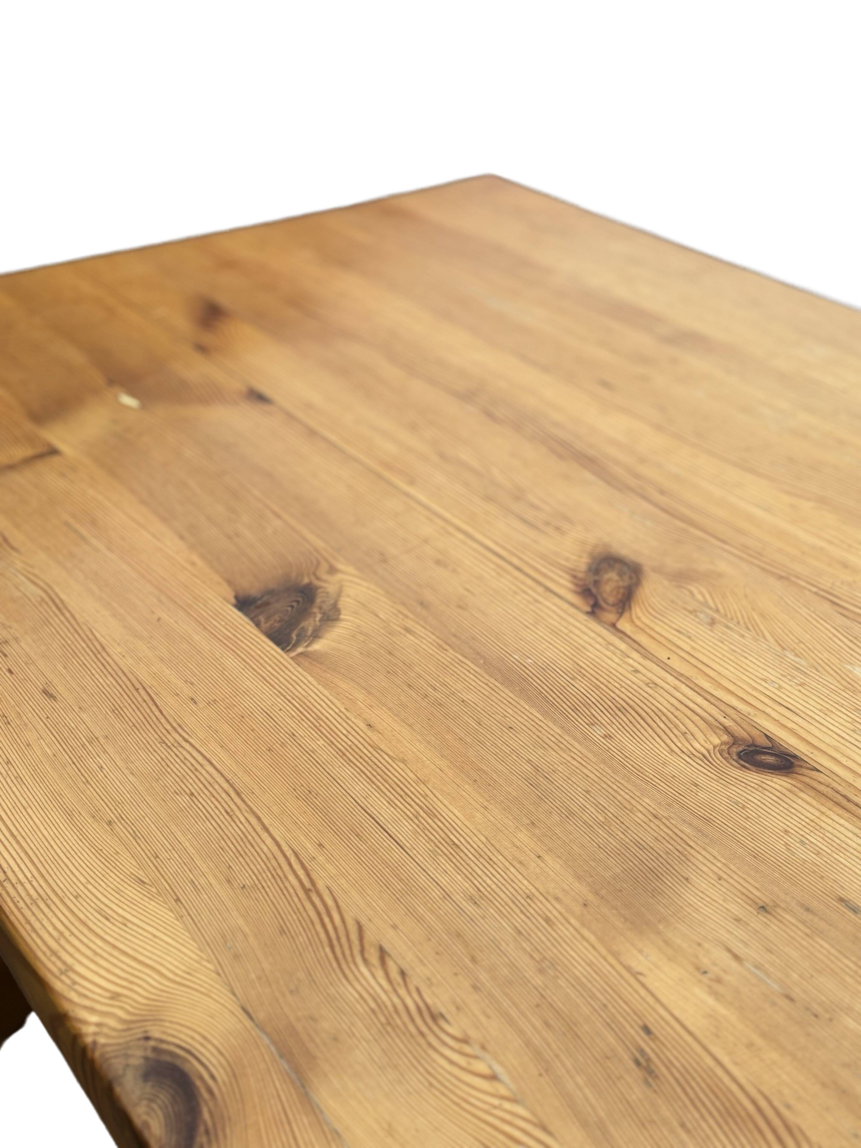 Vintage dining table pinewood 1960 minimalist dining table