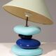 France pebble table lamp by François Chatain, 1980s