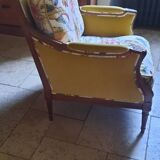 Pair of Louis XVI style bergère armchairs