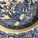 Antique Early Staffordshire Stone China Blue Willow Pattern Plate / Made in England