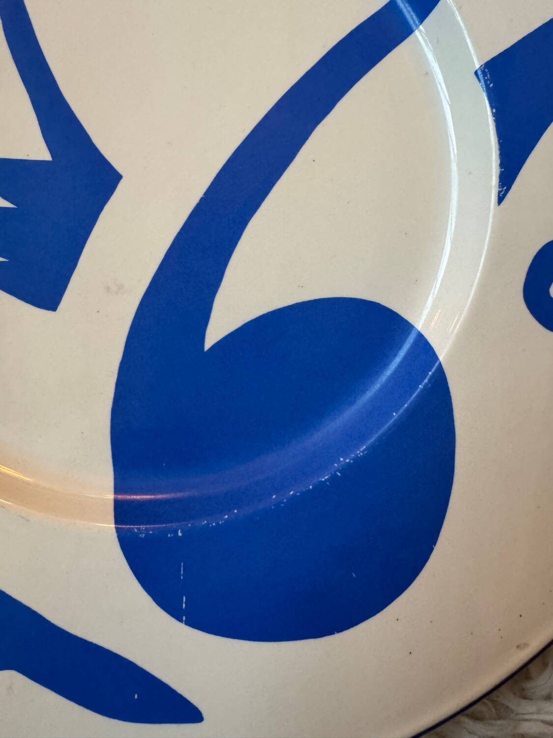 Fauvism style plate ceramic St Clément